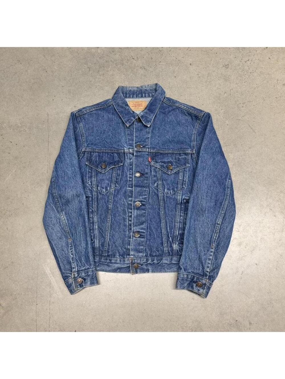 Vintage 80s Levi’s Type III 70506 0216 Blue Denim Trucker Jacket Sz 40R USA Made